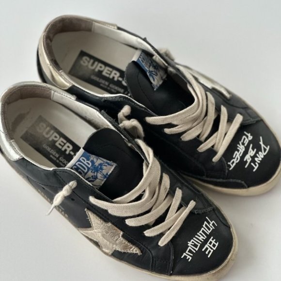 Golden Goose Shoes - Golden Goose Red Bottom Black Leather Size 36 RARE